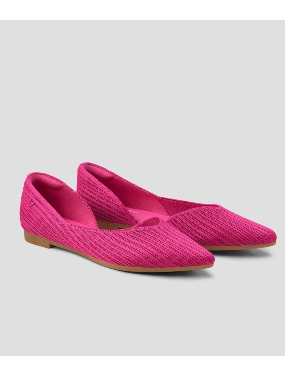Vivaia Melia Pointed Toe D’Orsay Flats Pink Knit Size 41.5 / US 10